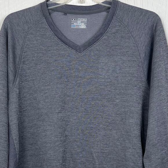 Under Armour Coldgear pullover Sweater/sweatshirt  men’s 2XL long sleeve V-neck - Picture 2 of 6